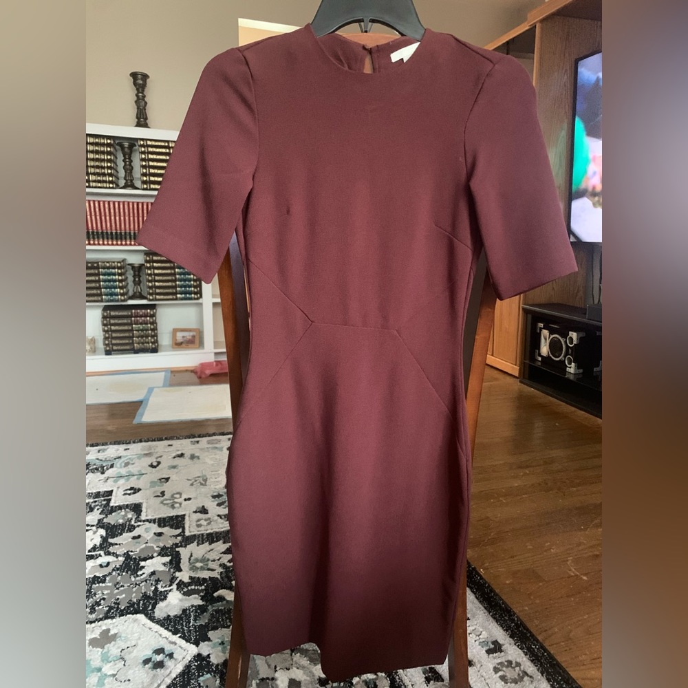H&M Burgundy Dress Size 2 NEW WITHOUT TAGS